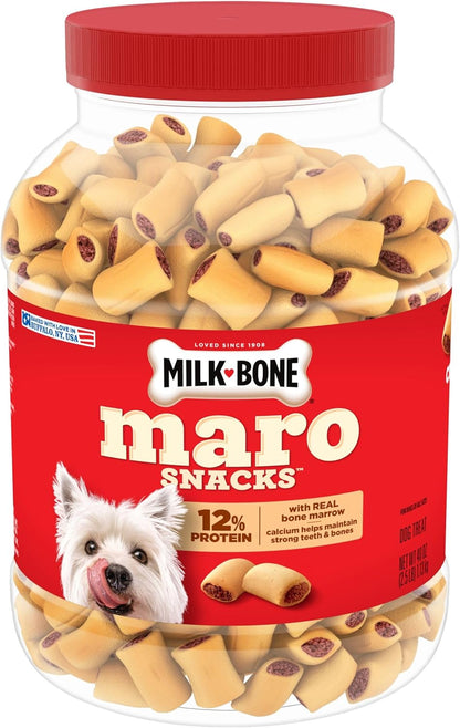 Marosnacks Small Dog Treats with Real Bone Marrow, 40 Oz. Canister