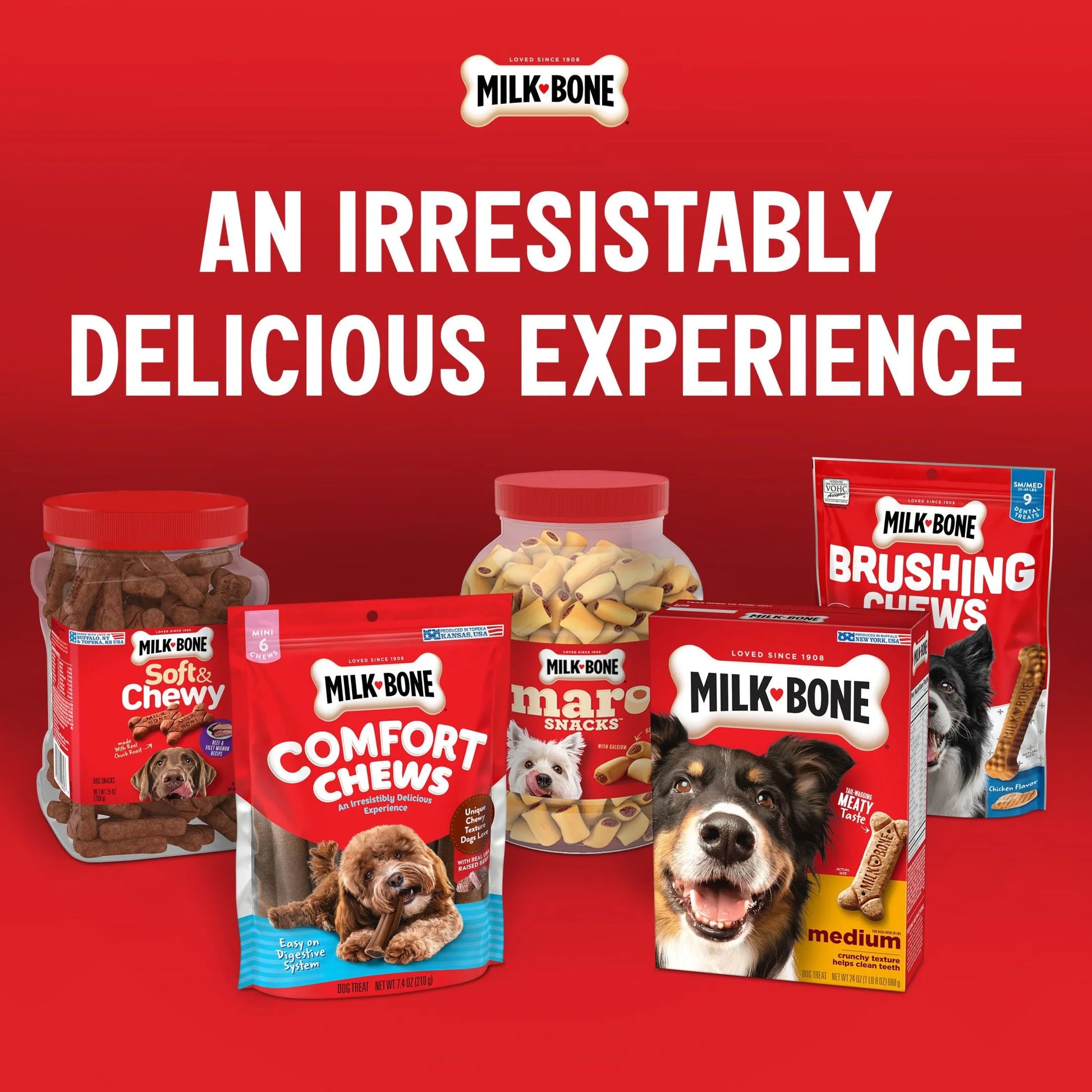 Milk Bone Peanut Buttery Bites, Soft Dog Treats with Jif Peanut Butter & Real Bacon, 4.5 Ounce Bag